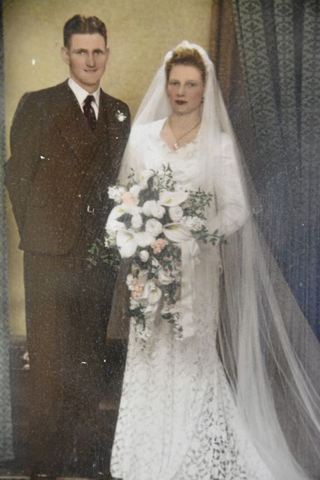 WEDDING DAY: John (Jack) and Dulcie Stower were married in Toowoomba on September 6, 1947.